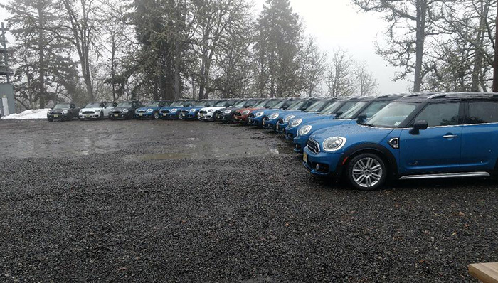 Vehicles Lined Up